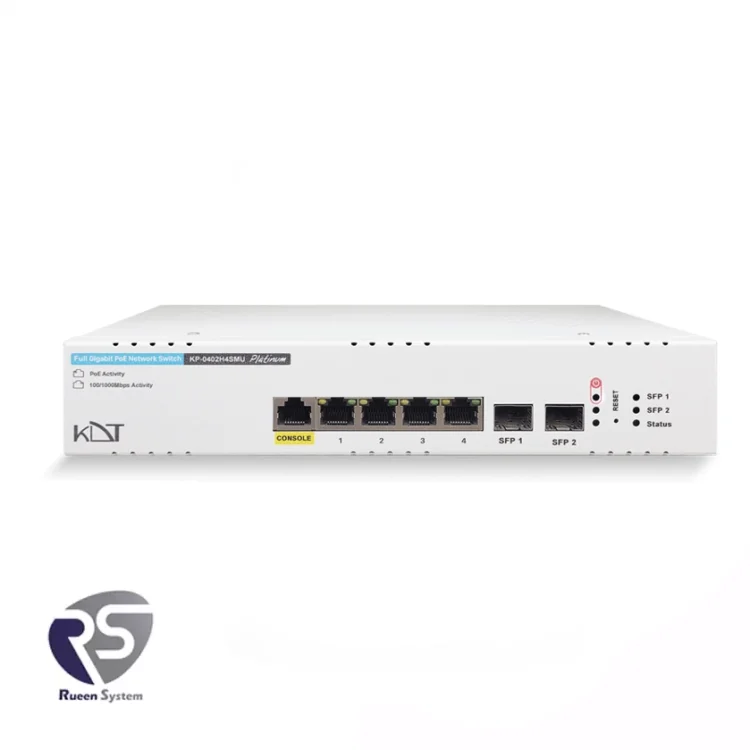 سوئیچ شبکه POE کی دی تی مدل KP-0402H4SMU