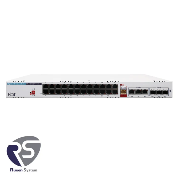 سوئیچ شبکه PoE کی دی تی مدل KP-2407H3SFT
