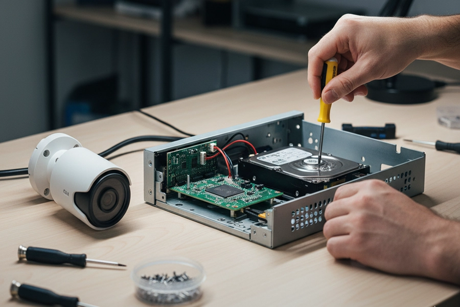 آموزش کامل نصب هارد دوربین مداربسته + تنظیمات و تست قدمبهقدم 1 نحوه نصب هارد دوربین مداربسته