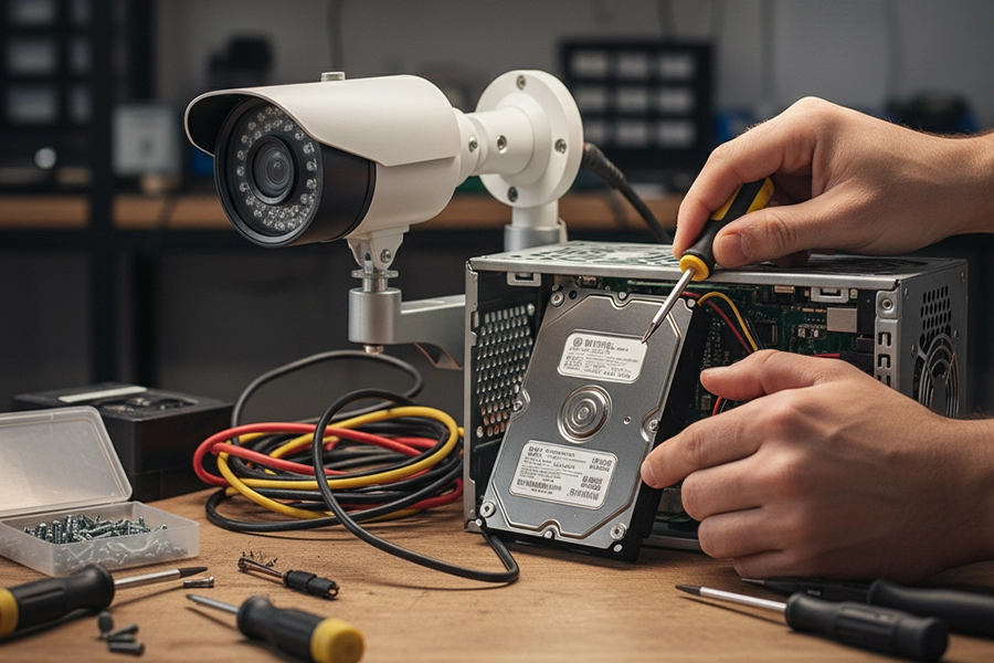 آموزش کامل نصب هارد دوربین مداربسته + تنظیمات و تست قدمبهقدم 4 تست هارد دوربین مداربسته